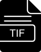 TIF File Format Glyph Icon vector