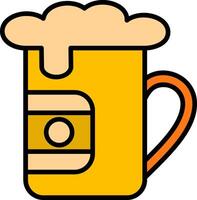 Beer Line Filled Icon vector