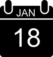 January Glyph Icon vector