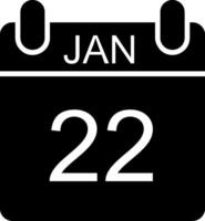 January Glyph Icon vector