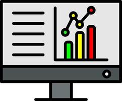 Dashboard Line Filled Icon vector