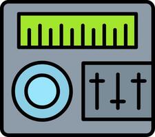 Sound Mixer Line Filled Icon vector