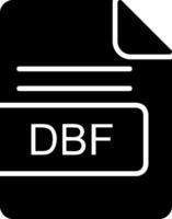 DBF File Format Glyph Icon vector