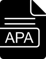 APA File Format Glyph Icon vector