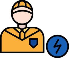 Electrician Line Filled Icon vector