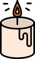 Candle Line Filled Icon vector