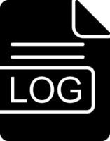 LOG File Format Glyph Icon vector