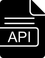 API File Format Glyph Icon vector