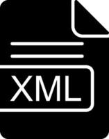 XML File Format Glyph Icon vector
