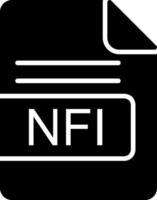 NFI File Format Glyph Icon vector