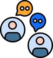 Chat Line Filled Icon vector
