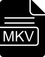 MKV File Format Glyph Icon vector