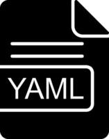 yaml archivo formato glifo icono vector