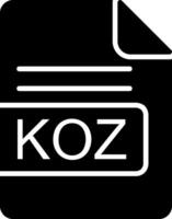 koz archivo formato glifo icono vector