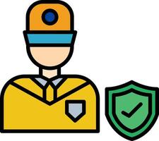 Security Official Line Filled Icon vector