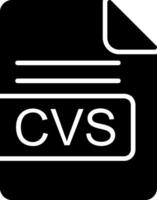 CVS File Format Glyph Icon vector