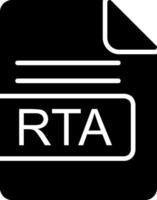 RTA File Format Glyph Icon vector