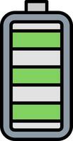 Battery Line Filled Icon vector