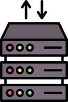 Data Center Line Filled Icon vector