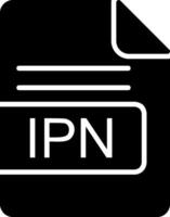 ipn archivo formato glifo icono vector