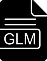 GLM File Format Glyph Icon vector