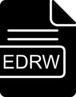 EDRW File Format Glyph Icon vector