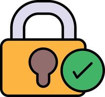 Password Line Filled Icon vector