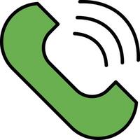 Phone Line Filled Icon vector