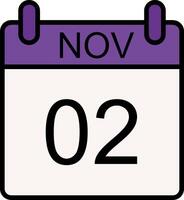 November Line Filled Icon vector