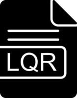 lqr archivo formato glifo icono vector