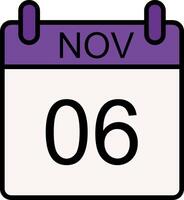 November Line Filled Icon vector