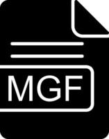 MGF File Format Glyph Icon vector