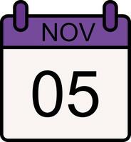 November Line Filled Icon vector