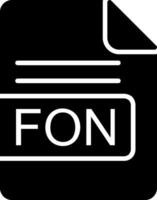 fon archivo formato glifo icono vector