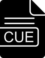 CUE File Format Glyph Icon vector