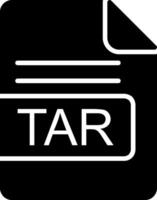 TAR File Format Glyph Icon vector