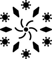 Firework Glyph Icon vector