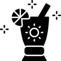 Cocktail Glyph Icon vector