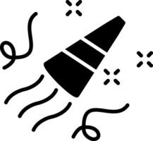Party Horn Glyph Icon vector