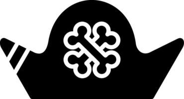 Pirate Hat Glyph Icon vector