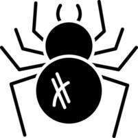 icono de glifo de araña vector