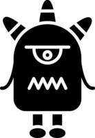 Monster Glyph Icon vector