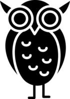 Owl Glyph Icon vector
