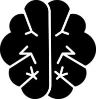 Brain Glyph Icon vector