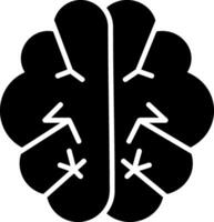 icono de glifo de cerebro vector