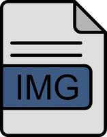 IMG File Format Line Filled Icon vector