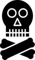 Skull Glyph Icon vector