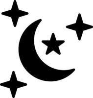 Night Glyph Icon vector