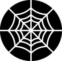 icono de glifo de tela de araña vector