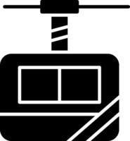 Cable Car Cabin Glyph Icon vector